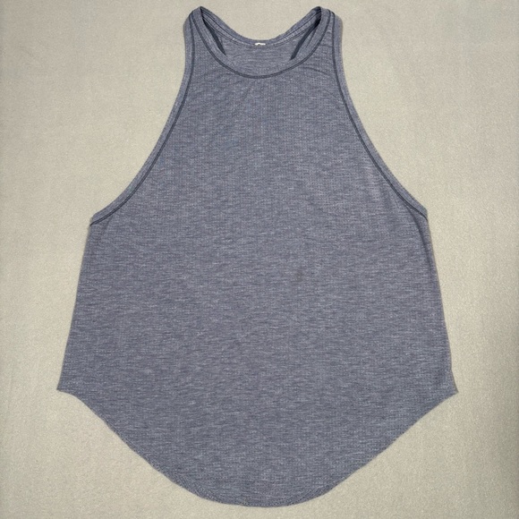 lululemon athletica Tops - Lululemon Plank to Pike Tank Gray Blue Sleeveless High Neck Women Medium